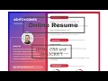 Online resume in html css and javascript tutorial