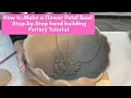 How to Make a Flower Petal Bowl Step-by-Step Pottery Tutorial Beginner friendly