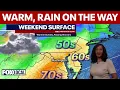 DC weather Temps could reach 80s by mid-week but rain coming