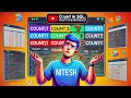 COUNT vs COUNT 1 vs COUNT Nitesh vs COUNT column - name SQL Interview Question Explained