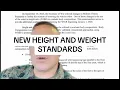New height and weight standards for the military