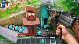 Minecraft in Real Life | DIAMOND VILLAGER BASE in Realistic Minecraft MOVIE