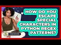 How Do You Escape Special Characters In Python Regex Patterns - Python Code School