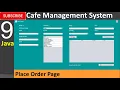 9 Cafe Management System in java - Place Order Page JFrame Mysql Database Netbeans IDE