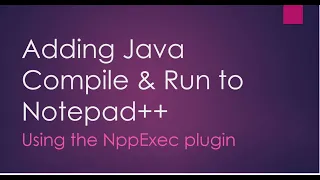 Compile Java from Notepad menu with NppExec plugin