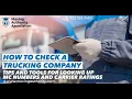 How To Check a Trucking Company Go To The SAFER FMCSA Website And Search By DOT Number
