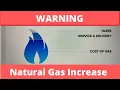Natural Gas Increase Warning Email from CenterPoint Energy November 5 2021