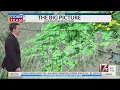 Central NC weather windy wet and cooler Sunday
