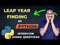 Python IDP Exam leap year finding Question Answer How Pass test Python Tutoral