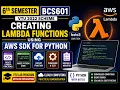 Creating Lambda Functions Using AWS SDK for Python BCS601 VTU 2022 Scheme