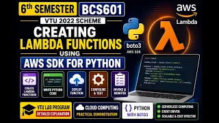 Creating Lambda Functions Using AWS SDK for Python BCS601 VTU 2022 Scheme