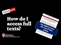 Finding Full Text