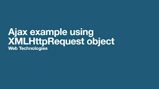 Ajax example using XMLHttpRequest object