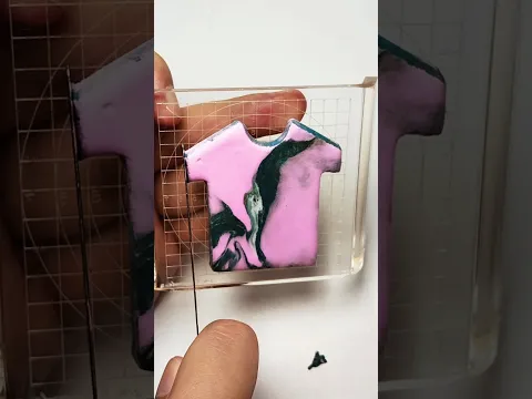 Hot pink + dark teal marble 🌸🌊Barbie vibes but make it mermaid #satisfying #shorts