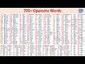 700 opposite words in english Genius Vibes Academy