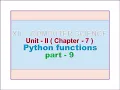 12th Computer Science Unit 2 Chapter 7 Python Functions Part 9