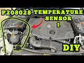Mercedes P208028 Temperature Sensor 1 Exhaust System Cylinder Bank 1 Has A Malfunction DIY LOCATION