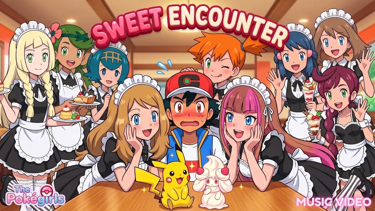 Sweet Encounter | When ALL PokéGirls Work at a Maid Café! ☕🍰 (Official MV) | ELEXYA