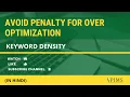 Avoid Penalty for Over Optimization Keyword Density In Hindi