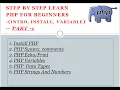 Step by Step Learn PHP for Beginners Intro setup variables Part - 1