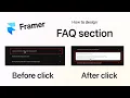 How to design FAQ section in framer Faq section framer Accordion framer Expert Azi