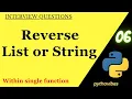 Reverse List or String in Python pythonvibes -