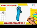 How to Draw Numberblocks 5