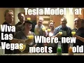 Tesla Model X at Viva Las Vegas where new meets old