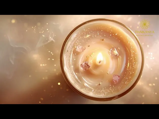 CBD AROMATIC CANDLE & LUCKY STONE (RED WOOD)