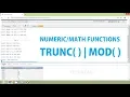 Oracle Tutorial - Functions TRUNC MOD