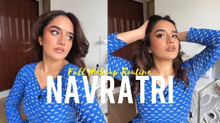 NAVRATRI GLAM MAKEUP ✨ Full Face Makeup Tutorial | Smokey Eyes & GRWM