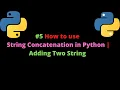 How to use String Concatenation in Python Adding Two String in Python in hindi for beginners