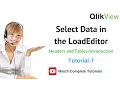 QlikView Select DataData Model Script Editor and Table Viewer Tutorial 7