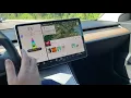 Tesla more cowbell and psychedelic rainbow road display easter egg