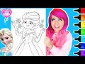 Coloring Kimmi as Elsa from Frozen Kimmi The Clown Let s Dress-Up Coloring Book Page