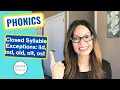 Closed Syllable Exceptions