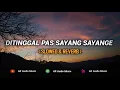 Lagu Ditinggal Pas Sayang Sayange ( Slowed \u0026 Reverb ) | Lirik Viral Tik Tok