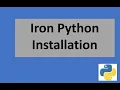 Iron Python Installation on Windows 10 Set Path