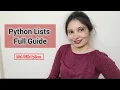 Python Lists Full Guide Practice Questions DSA by Nidhi Chouhan