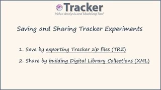 Saving and Sharing Tracker Experiments