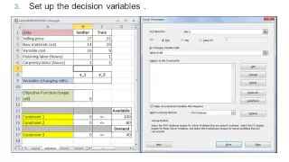 Lecture 5 Microsoft Excel Solver Optimization Linear Programming