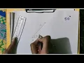 To draw an Acute angle of measure 50 and bisect it using compass and protractor