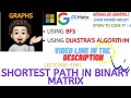 Shortest Path in Binary Matrix BFS Dijkstra s Google Amazon Leetcode-1091 Live Code