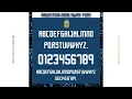 Argentina 2026 World Cup Away Original Font TTF - Adidas Style Jersey Number Name Font