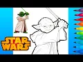 How To Color STAR WARS - Yoda Colored with Markers