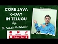 Core Java 6th Day Class In Telugu By Sateesh Patnaik Vizag Arrays In Java ArrayList Collections
