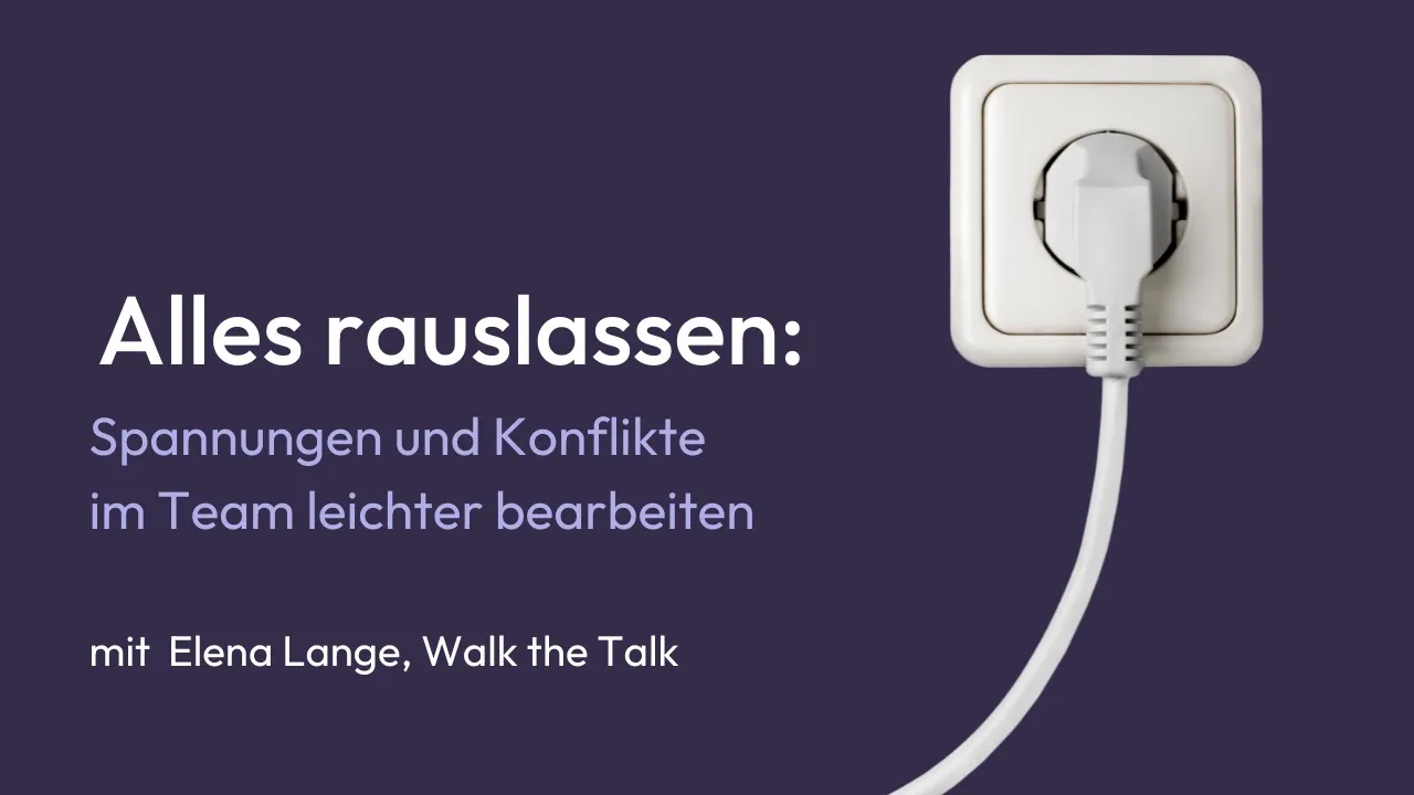 Webinar "Alles rauslassen: Spannungen und Konflikte im Team leicht bearbeiten"
