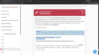 Python Programming MOOC 2026 - Part 5 3 3 Lists and Dictionaries