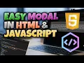 EASY MODAL in HTML and JAVASCRIPT - Popup Window Tutorial