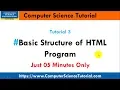 Basic Structure of HTML Program